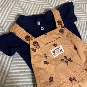 Carters short overalls set with lions